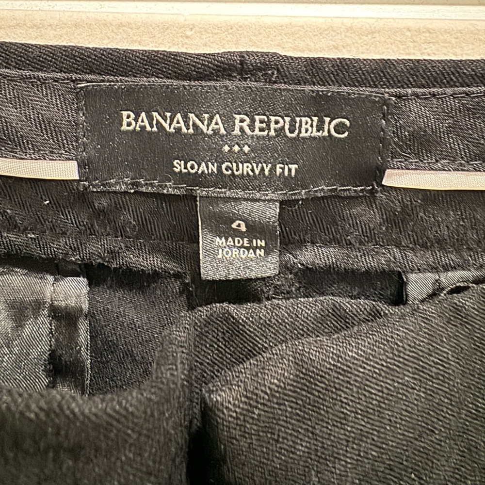 Banana Republic Sloan Curvy Fit Black Slim Pants / Slacks - Picture 4 of 4
